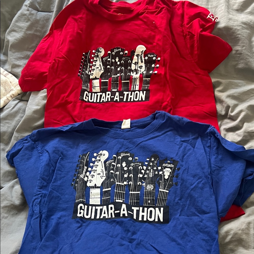 Guitar-A-Thon T-Shirts - Red and Blue